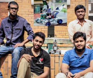 BUET students with their Robot