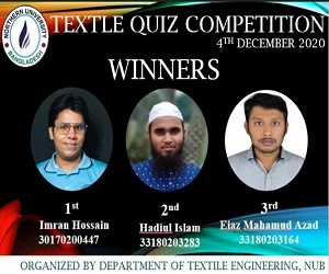 quiz contest on Textile Day-2020 at NUB